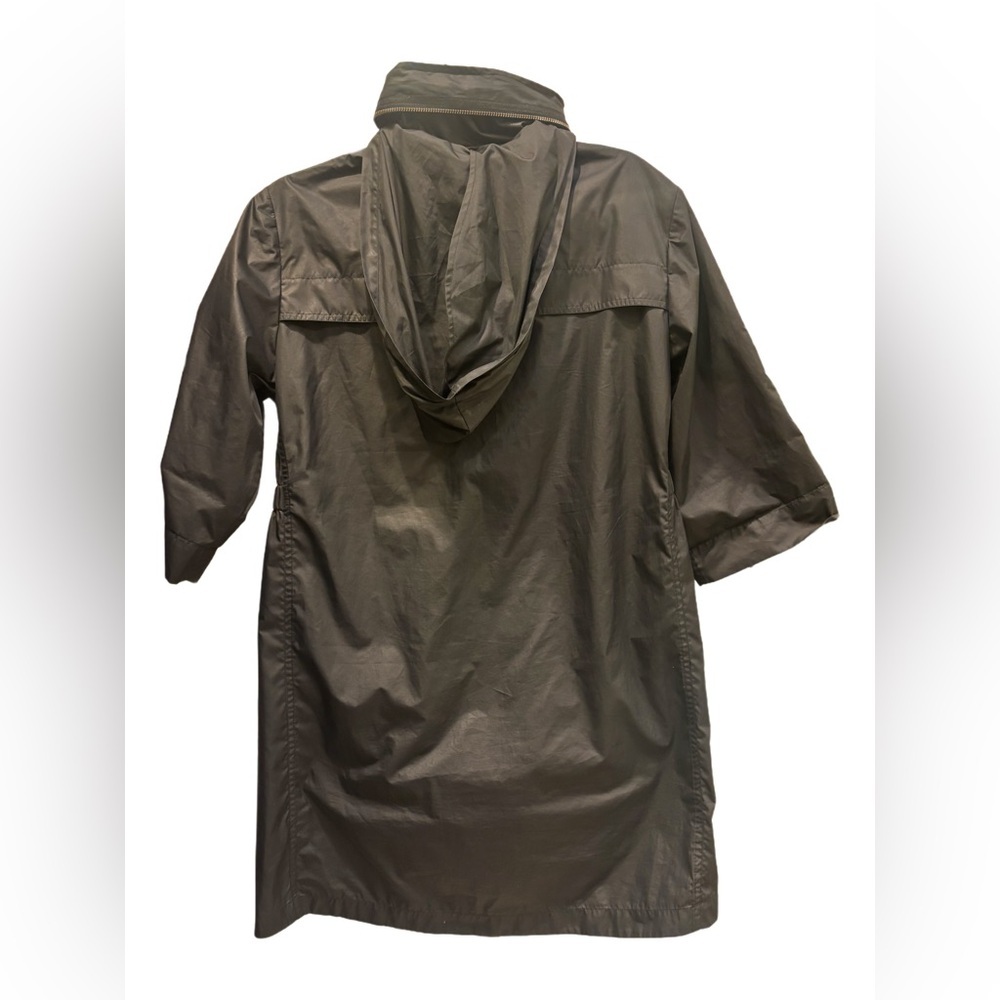 Ali Ro Black Lightweight Utility Jacket/ Rain Coat Size 6, detachable hood 🖤 - Picture 3 of 7